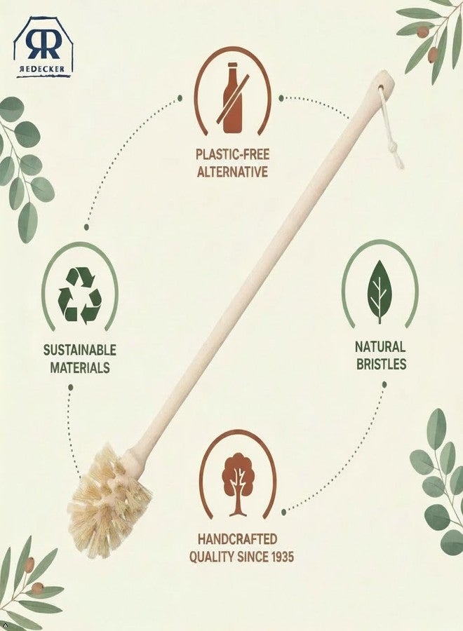 REDECKER Bottle Brush Cleaner - Horsehair and Beechwood Handle for Vases, Pitchers, Mugs, and Baby Bottles, 13-3/4 Inch, Dense Natural Bristles - Wooden Bottle Brush - Bottle Brush Wood Handle - Image 2